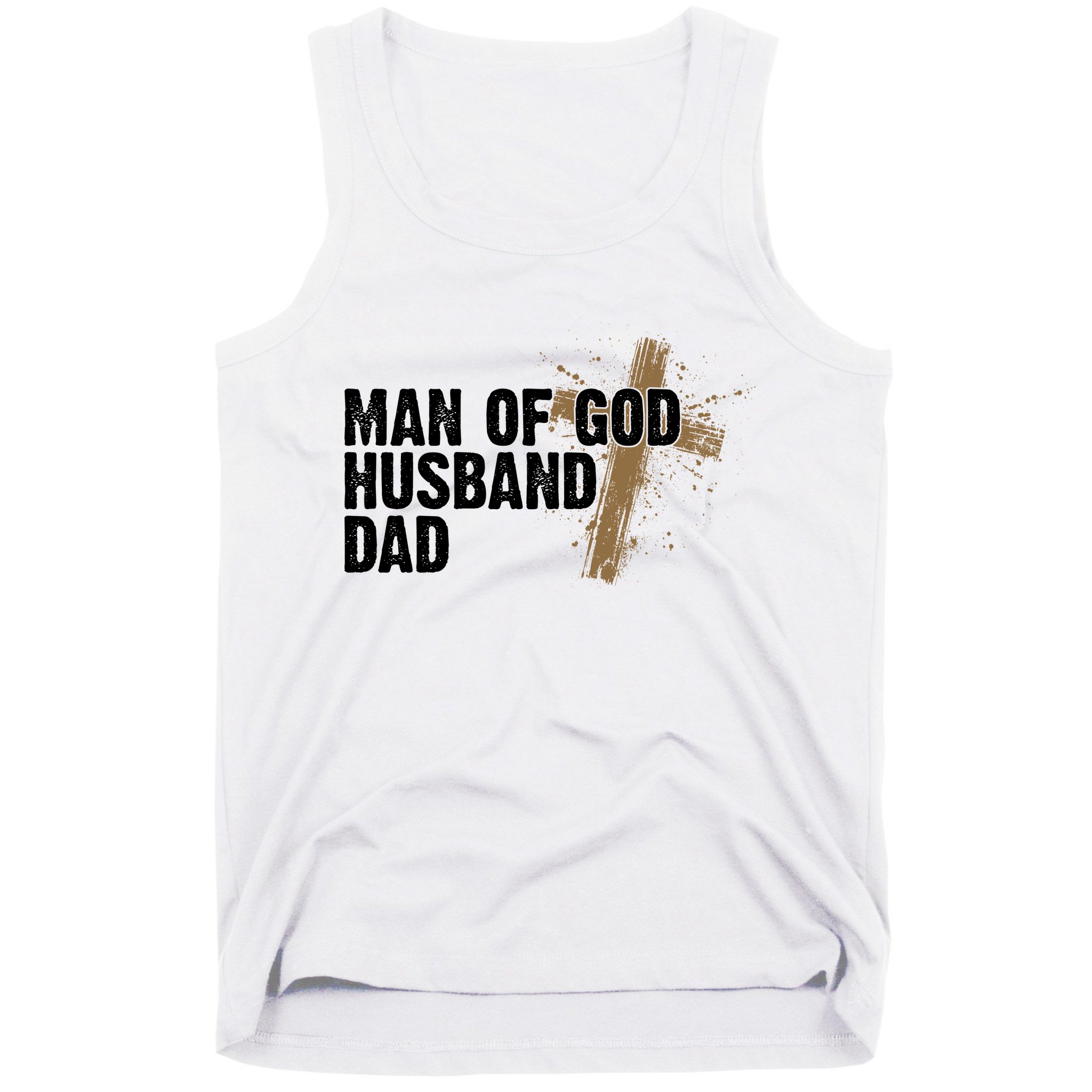 Man Of God Husband Dad Religious Cross Fathers Day Tank Top