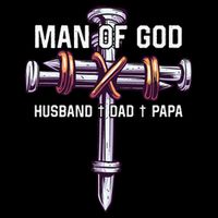 Man of God Husband Dad Papa Christian Fathers Day City Backpack