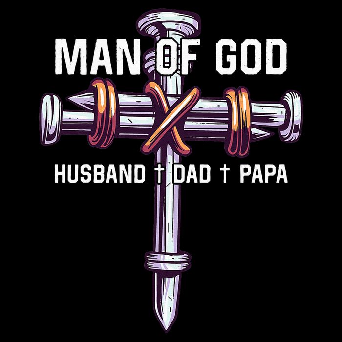 Man of God Husband Dad Papa Christian Fathers Day City Backpack