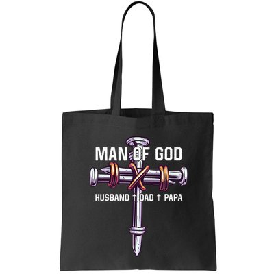 Man of God Husband Dad Papa Christian Fathers Day Bag