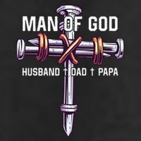 Man of God Husband Dad Papa Christian Fathers Day Golf Towel