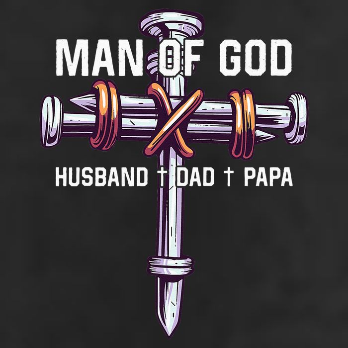 Man of God Husband Dad Papa Christian Fathers Day Golf Towel
