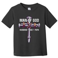 Man of God Husband Dad Papa Christian Fathers Day Toddler T-Shirt