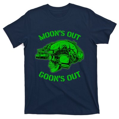 MOON'S OUT GOON'S OUT Skull Helmet NVGs Military 'S T-Shirt