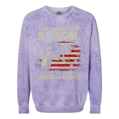 Make Our Guns Illegal Colorblast Crewneck Sweatshirt