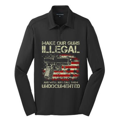 Make Our Guns Illegal Silk Touch Performance Long Sleeve Polo