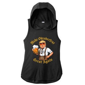 Make Oktoberfest Great Again Ladies PosiCharge Tri-Blend Wicking Draft Hoodie Tank