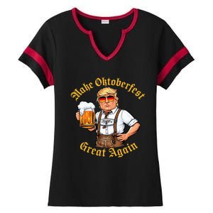 Make Oktoberfest Great Again Ladies Halftime Notch Neck Tee