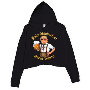 Make Oktoberfest Great Again Crop Fleece Hoodie