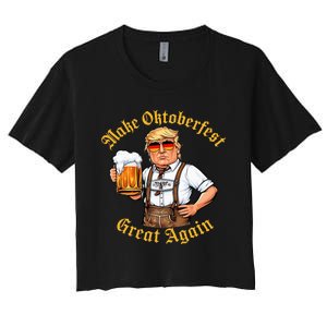 Make Oktoberfest Great Again Women's Crop Top Tee