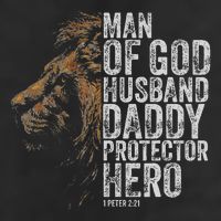 Man Of God Husband Daddy Protector Hero Fathers Gift Dad Cool Comfort Performance Bucket Hat