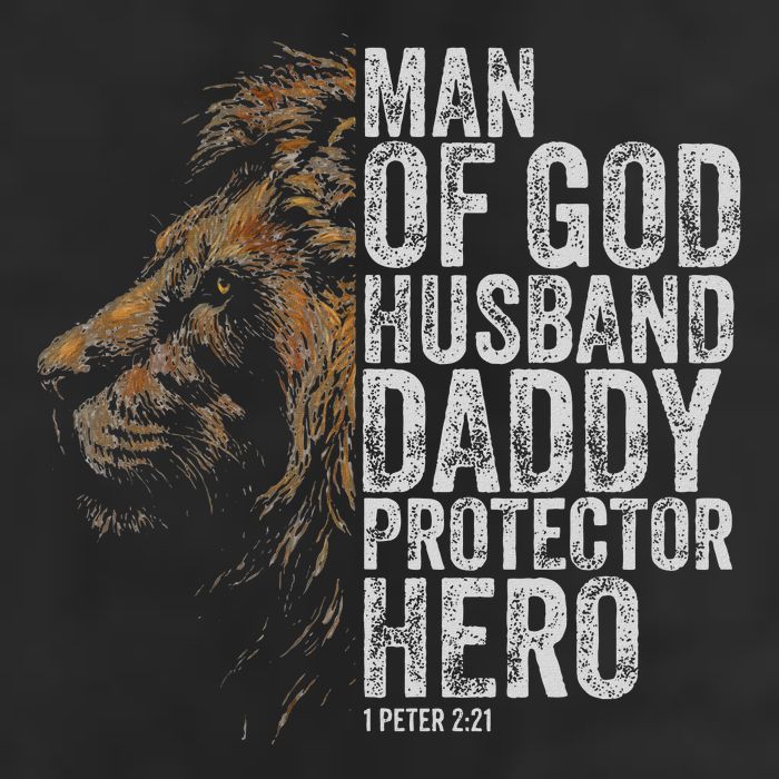 Man Of God Husband Daddy Protector Hero Fathers Gift Dad Cool Comfort Performance Bucket Hat