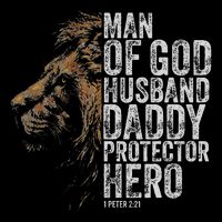 Man Of God Husband Daddy Protector Hero Fathers Gift Dad Cooling Performance Crew T-Shirt