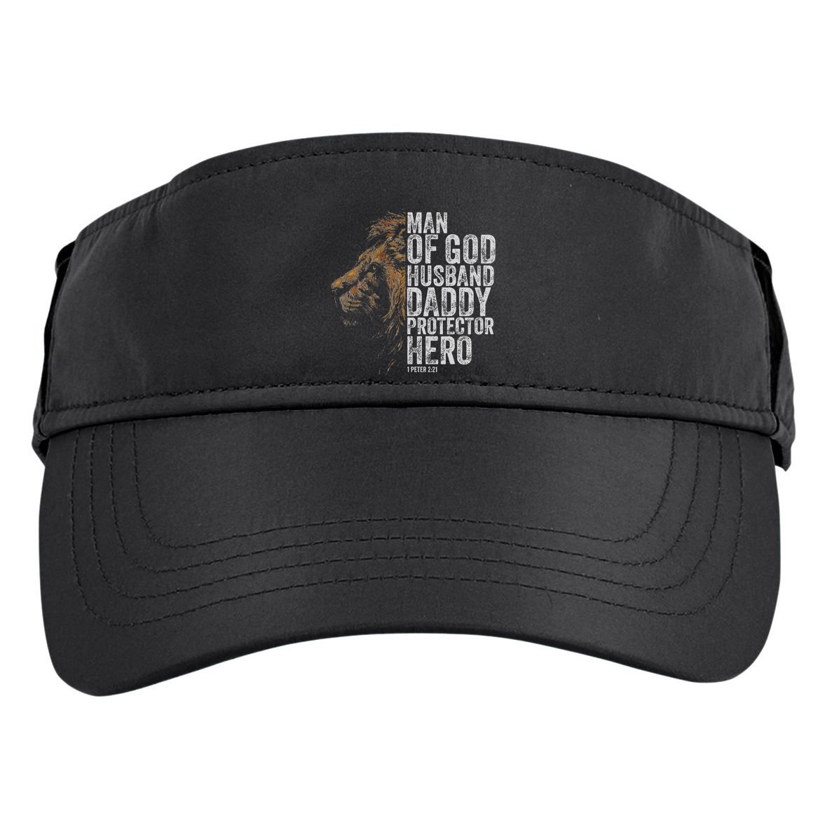 Man Of God Husband Daddy Protector Hero Fathers Gift Dad Adult Drive Performance Visor