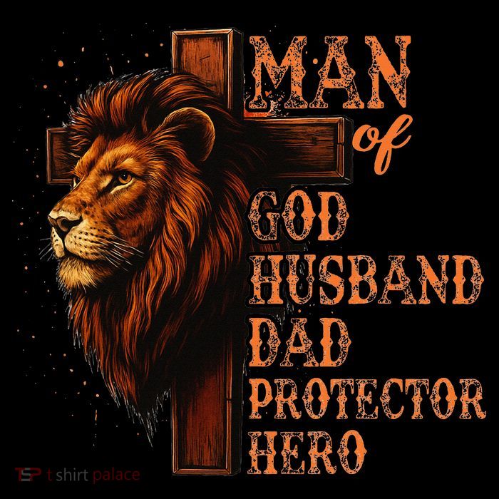 Man Of God Husband Daddy Protector Hero Lion Fathers Day City Backpack