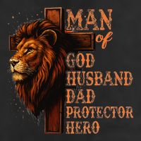 Man Of God Husband Daddy Protector Hero Lion Fathers Day 25L Jumbo Tote