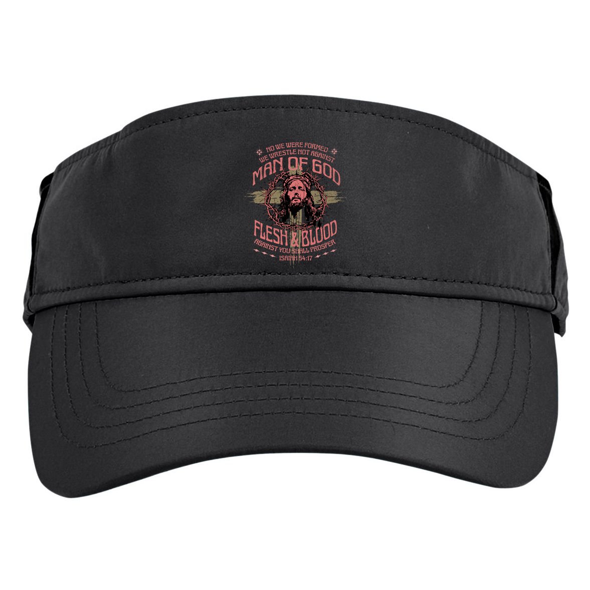 Man Of God Flesh And Blood Isaiah 54:17 Adult Drive Performance Visor
