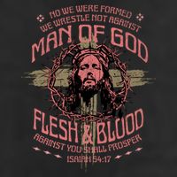 Man Of God Flesh And Blood Isaiah 54:17 Adult Drive Performance Visor