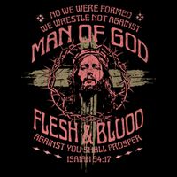 Man Of God Flesh And Blood Isaiah 54:17 Wool Snapback Cap