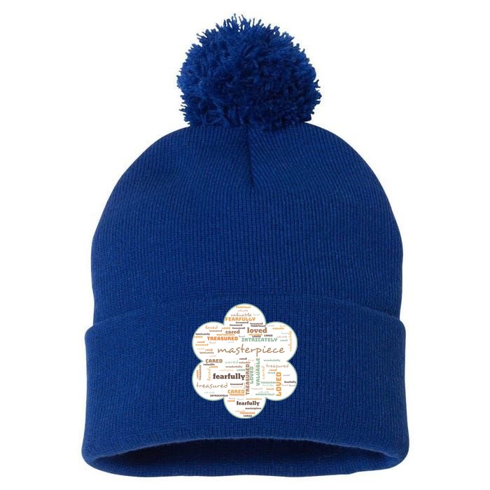 Masterpiece Of God Great Gift Pom Pom 12in Knit Beanie