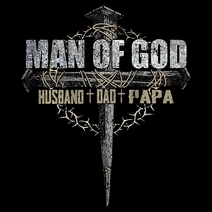 Man Of God Husband Dad Papa Christian Cross FatherS Day Cooling Performance Crew T-Shirt