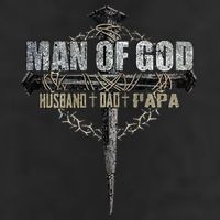Man Of God Husband Dad Papa Christian Cross FatherS Day Golf Towel