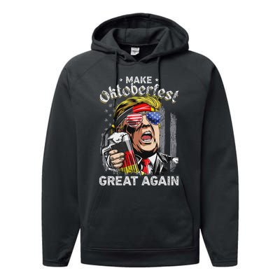 Make Oktoberfest Great Again Trump Performance Fleece Hoodie