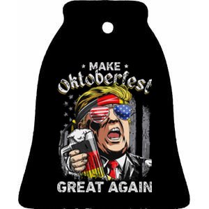 Make Oktoberfest Great Again Trump Ceramic Bell Ornament