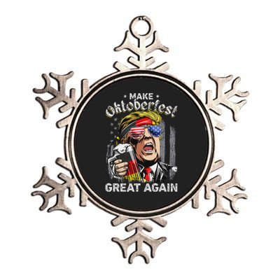 Make Oktoberfest Great Again Trump Metallic Star Ornament