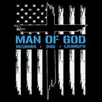 Man Of God Cross American Flag Jesus Christian Women's Crop Top Tee