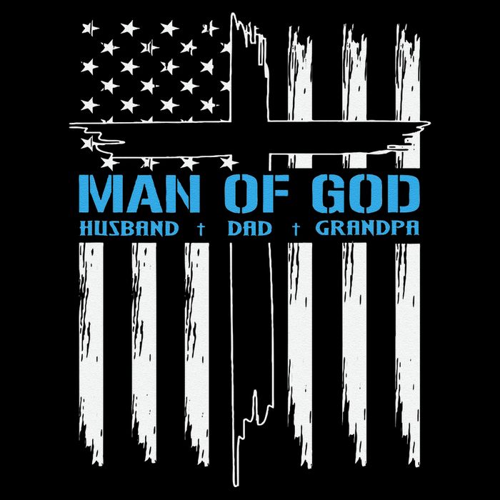 Man Of God Cross American Flag Jesus Christian Women's Crop Top Tee