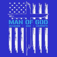 Man Of God Cross American Flag Jesus Christian Button