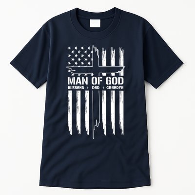 Man Of God Husband Dad Grandpa Funny Tall T-Shirt