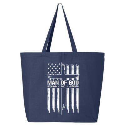 Man Of God Husband Dad Grandpa Funny 25L Jumbo Tote