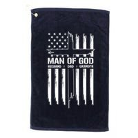 Man Of God Husband Dad Grandpa Funny Golf Towel