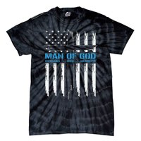 Man Of God Cross American Flag Jesus Christian Tie-Dye T-Shirt