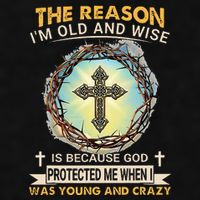 Man Of God The Reason I Am Old And Wise Is Because God Prote Ladies PosiCharge Tri-Blend Wicking Tank