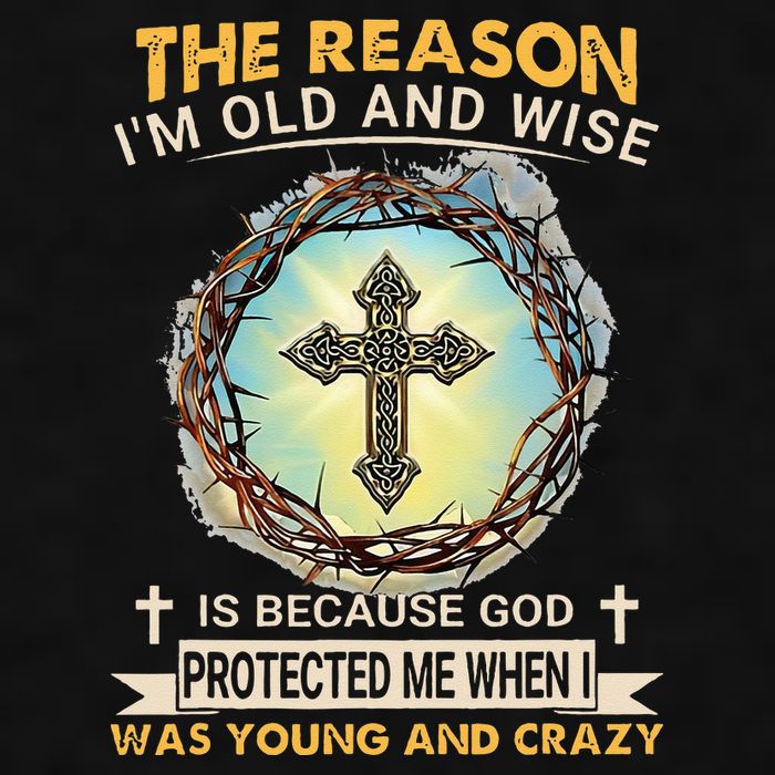 Man Of God The Reason I Am Old And Wise Is Because God Prote Ladies PosiCharge Tri-Blend Wicking Tank