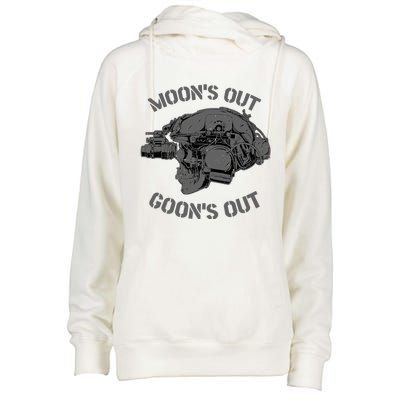 MOON'S OUT GOON'S OUT Skull Helmet NVGs Military 'S Womens Funnel Neck Pullover Hood