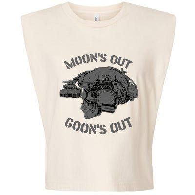 MOON'S OUT GOON'S OUT Skull Helmet NVGs Military 'S Garment-Dyed Women's Muscle Tee