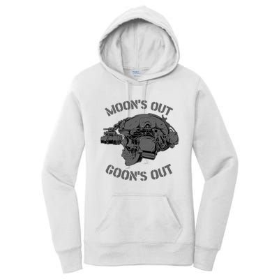 MOON'S OUT GOON'S OUT Skull Helmet NVGs Military 'S Women's Pullover Hoodie