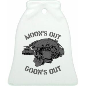 MOON'S OUT GOON'S OUT Skull Helmet NVGs Military 'S Ceramic Bell Ornament