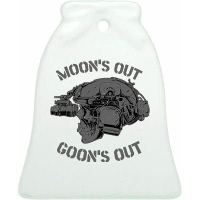 MOON'S OUT GOON'S OUT Skull Helmet NVGs Military 'S Ceramic Bell Ornament