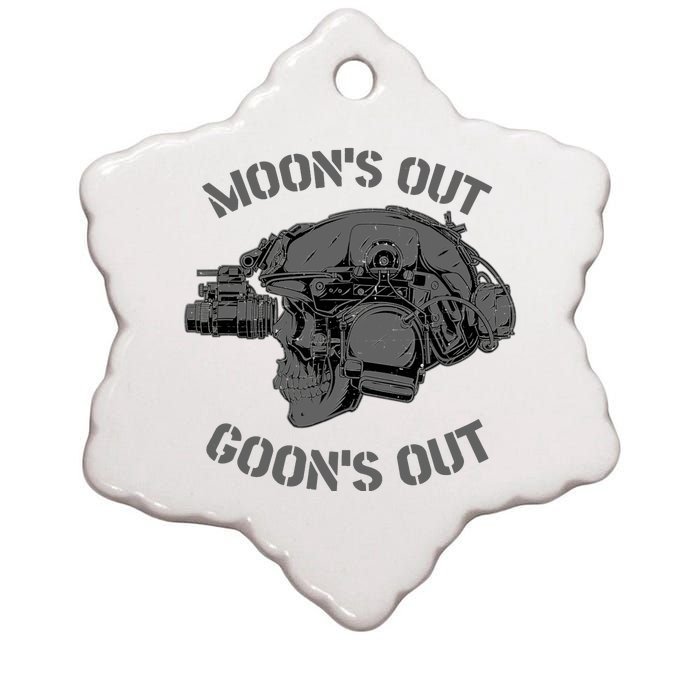 MOON'S OUT GOON'S OUT Skull Helmet NVGs Military 'S Ceramic Star Ornament