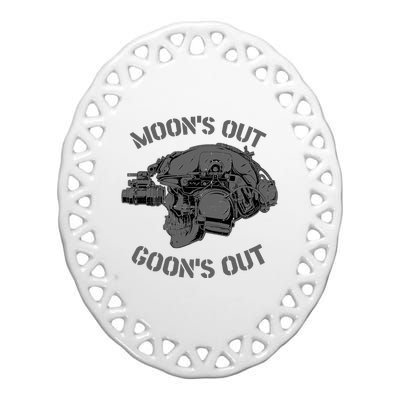 MOON'S OUT GOON'S OUT Skull Helmet NVGs Military 'S Ceramic Oval Ornament