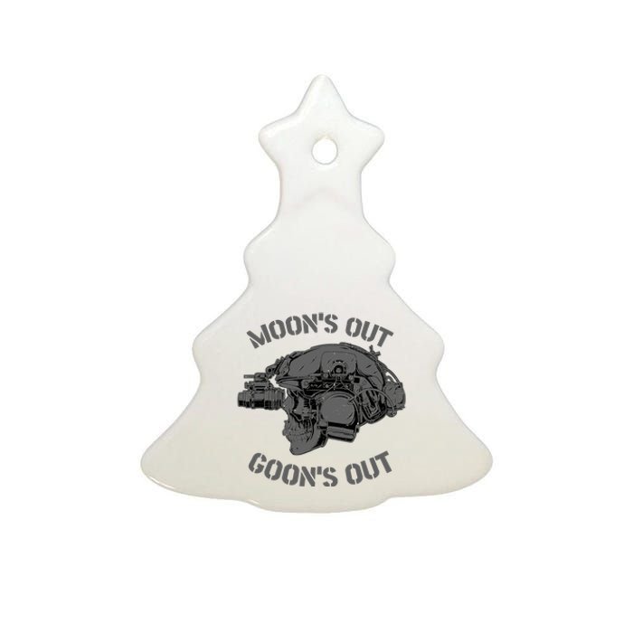 MOON'S OUT GOON'S OUT Skull Helmet NVGs Military 'S Ceramic Tree Ornament