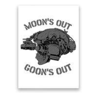 MOON'S OUT GOON'S OUT Skull Helmet NVGs Military 'S Poster