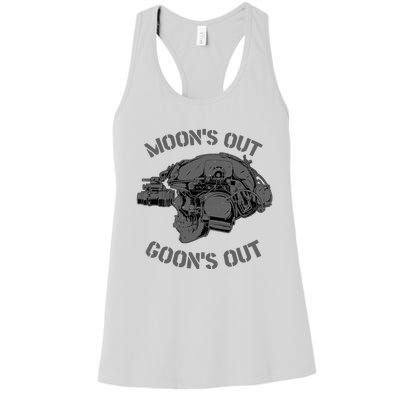 MOON'S OUT GOON'S OUT Skull Helmet NVGs Military 'S Women's Racerback Tank