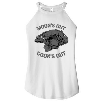 MOON'S OUT GOON'S OUT Skull Helmet NVGs Military 'S Women's Perfect Tri Rocker Tank