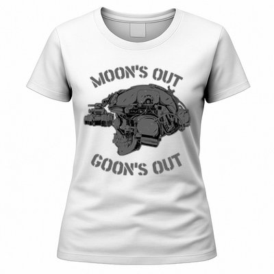 MOON'S OUT GOON'S OUT Skull Helmet NVGs Military 'S Women's T-Shirt